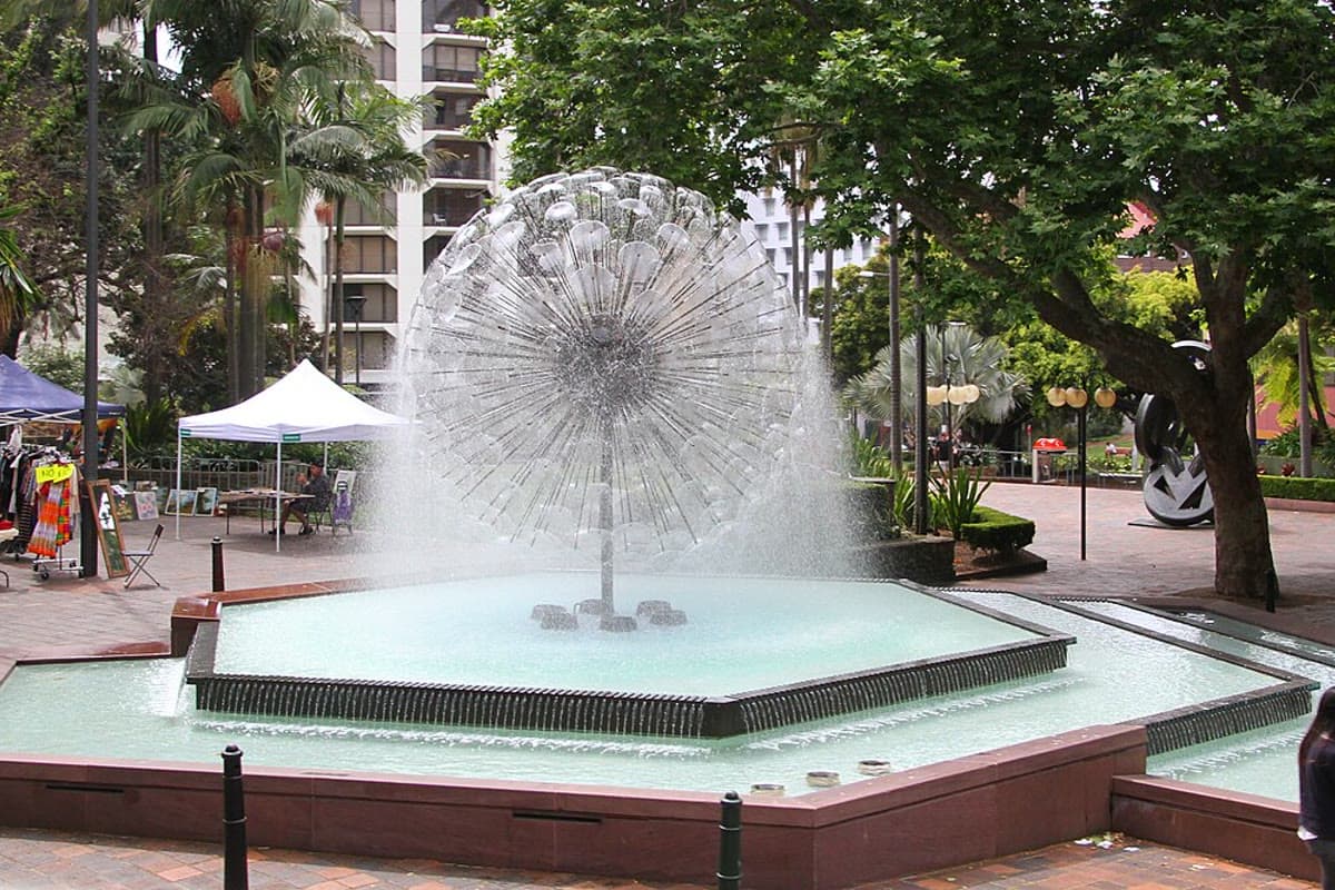 Architectural outdoor water feature detail